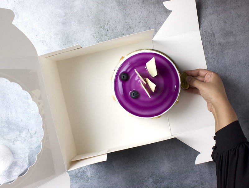mudrit Cake Boxes with Window 10 Pcs Bakery Boxes for Cakes, Donuts, Brownies, Pie, Pastries and Christmas Cookies: Size 10x10x5 Inches - Image 5